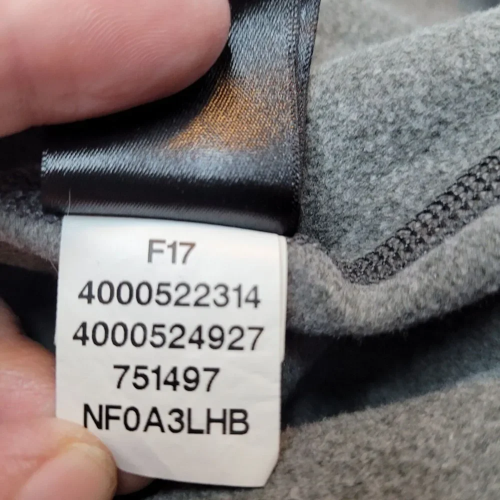 The North Face, Gray 1/4 Zip Pullover, Sheep‎ Logo on Back, Size M